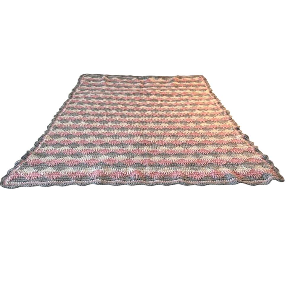 Granny Crochet Handmade Throw Blanket Vintage